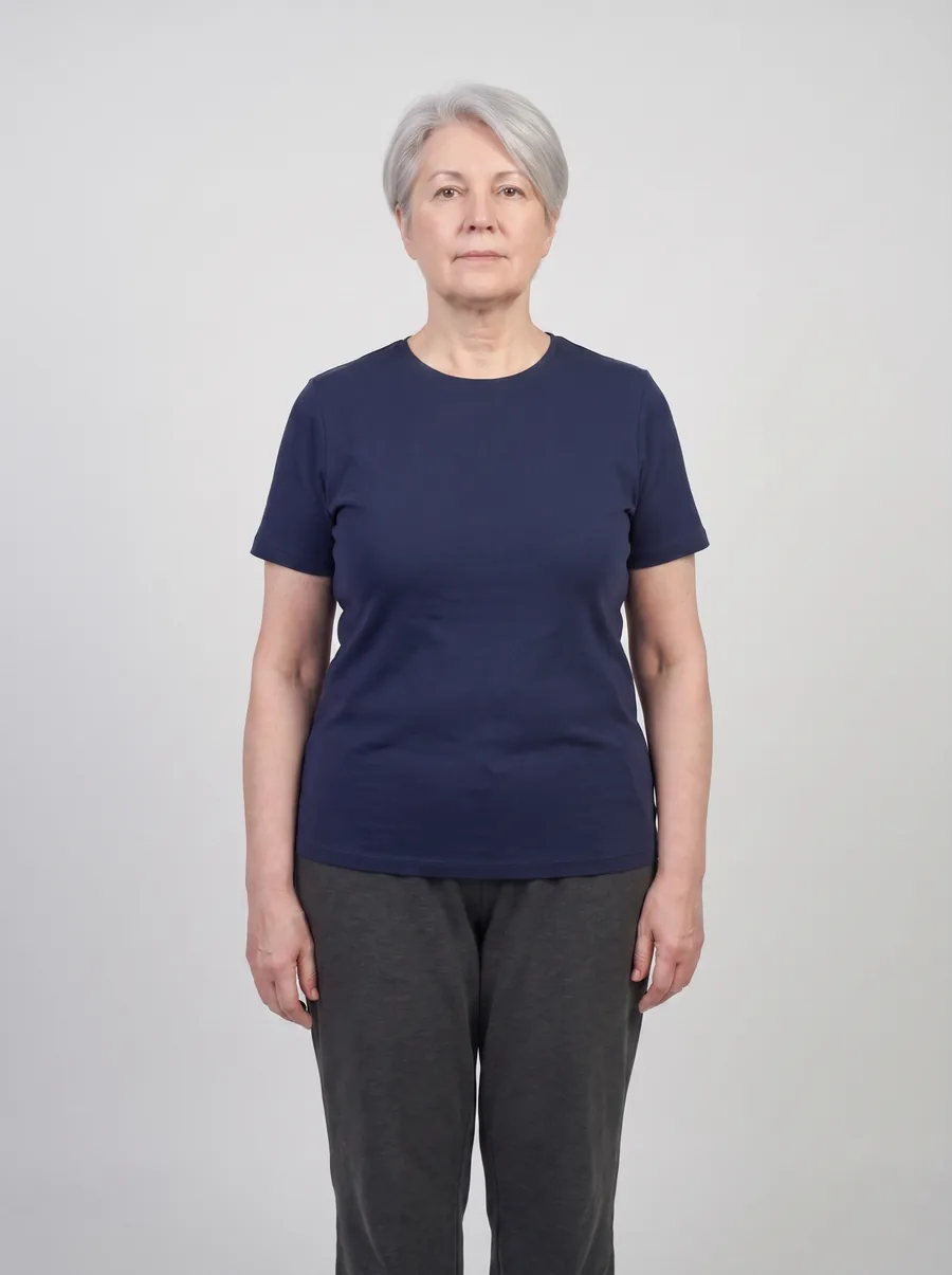 Illustrative sample photograph representing female, 60s after sustained weight treatment